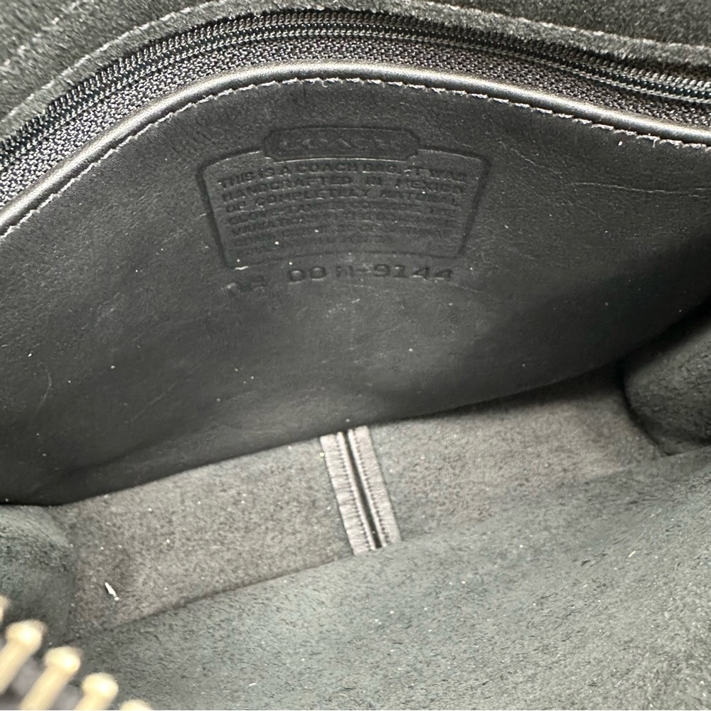 Vintage Coach Flap Leather Shoulder Crossbody Handbag 9144 Black - Picture 8 of 9
